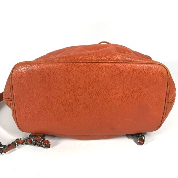 CHANEL Orange Caviar Leather Shoulder Bag - Picture 5 of 14
